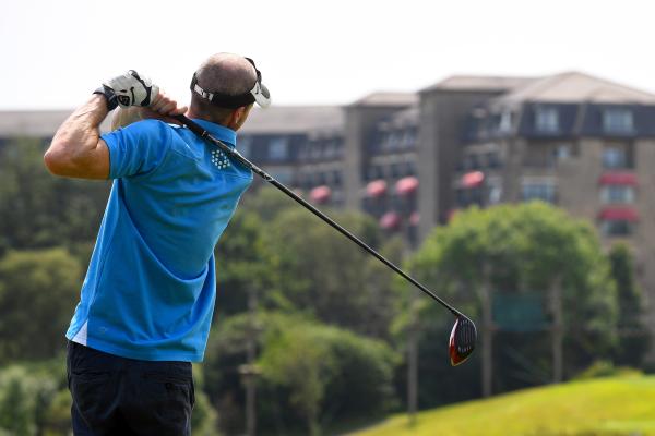 man playing golf at Celtic Manor