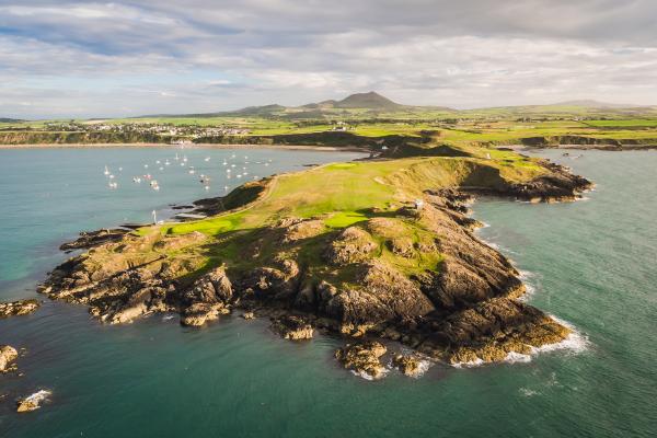aerial view of coastline