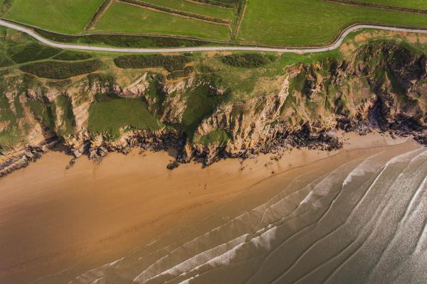 Aerial view of Marloes Sands, Pembrokeshire Coast National Park 