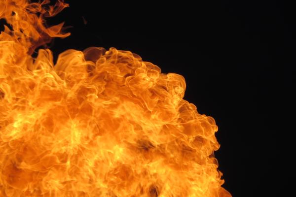 flames with black background