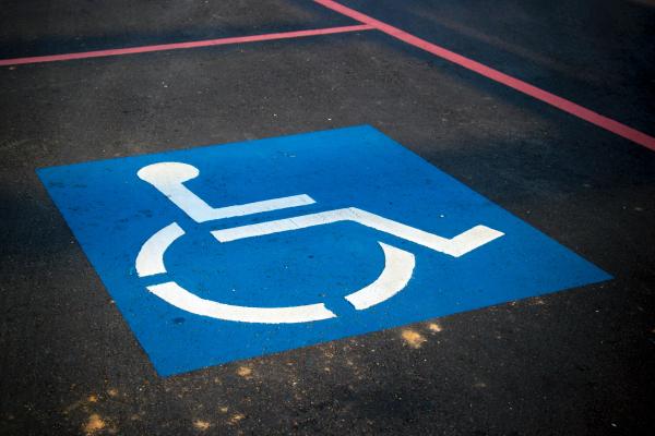 a disabled car parking space