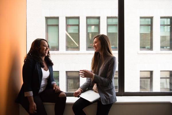 Women having a discussion