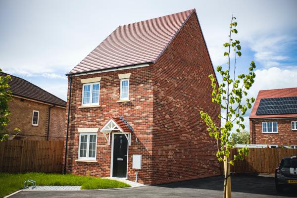 a newly built detached home