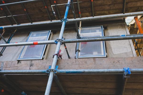 scaffolding on a building