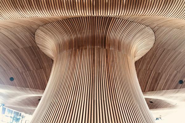 architecture inside the Welsh parliament building